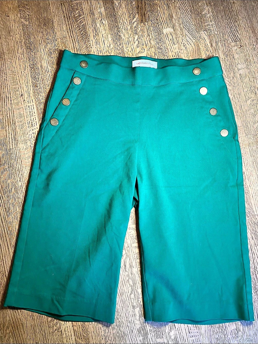 Liz Claiborne Green Sailor Bermuda Shorts Size Small